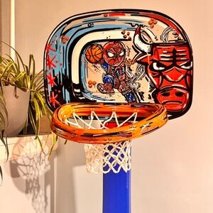 Little Tikes Basketball Hoop - Hand painted Chicago Bulls Spiderman